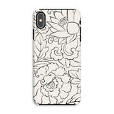 Black & White Florals - Taguchi Tomoki Phone Case, Iphone Xs Max / Matte, Mobile Cases, Toby Leon