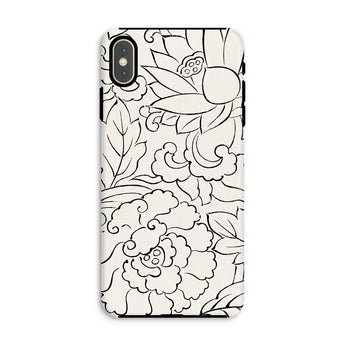 Black & White Florals - Taguchi Tomoki Phone Case, Iphone Xs Max / Matte, Mobile Cases, Toby Leon