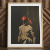 Blackout - Vintage-Kunstdruck mit schwulem Fetischismus aus dem 19. Jahrhundert / Leinwand, 24x32’’ / 61x81cm / Naturrahmen / Passepartout, Poster Drucke & Visual