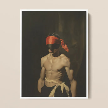 Blackout - Vintage-Kunstdruck mit schwulem Fetischismus aus dem 19. Jahrhundert / Leinwand, 12x16’’ / 31x41cm / Weißer Rahmen, Poster Drucke & Visual Artwork, Toby