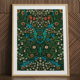 Blackthorn Hawthorn - William Morris Florals Kunstdruck / Leinwand, 24x32’’ / 61x81cm / Naturrahmen / Passepartout, Poster, Drucke & Visuelles