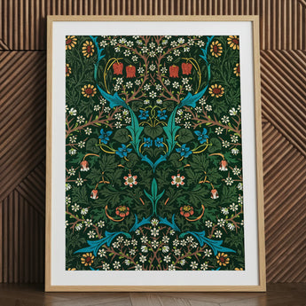 Blackthorn Hawthorn - William Morris Florals Kunstdruck / Leinwand, 24x32’’ / 61x81cm / Naturrahmen / Passepartout, Poster, Drucke & Visuelles