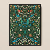 Blackthorn Hawthorn - William Morris Florals Kunstdruck / Leinwand, 12x16’’ / 31x41cm / Schwarzer Rahmen, Poster, Drucke & Visuelles Kunstwerk, Toby Leon