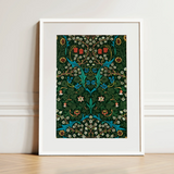 Blackthorn Hawthorn - William Morris Florals Art Print / Canvas, 12x16’’ / 31x41cm / White Frame / Matboard, Posters Prints & Visual
