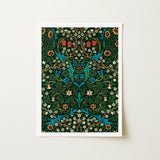 Blackthorn Hawthorn - William Morris Florals Art Print / Canvas Framed Symmetrical Intricate Floral Design Vibrant, Emerges, British Flora