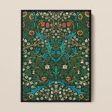 Blackthorn Hawthorn - William Morris Florals Art Print / Canvas Framed Symmetrical Intricate Floral Design Vibrant, Emerges, British Flora