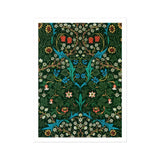 Blackthorn Hawthorn - William Morris Florals Art Print / Canvas Ornate Floral Wallpaper Pattern Symmetrical Botanical Designs Green,