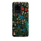 Blackthorn Hawthorn - William Morris Phone Case Samsung Galaxy S20 Ultra / Matte Vibrant Dark Green Phone Case Adorned Detailed Botanical