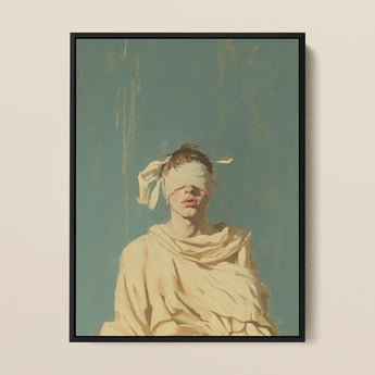 Blind Faith - Stampa d’arte di santo gay neoclassico / Tela, 12x16’’ / 31x41cm / Cornice nera, Poster, stampe e opere d’arte visiva, Toby Leon