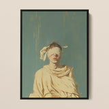 Blind Faith - Neoclassical Gay Saint Art Print / Canvas Framed Artwork Figure White Cloth Wrapped Head Shoulders Neoclassical Gay Saint,