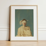 Blind Faith - Neoclassical Gay Saint Art Print / Canvas Framed Art Print Portrait Figure Blindfold Draped Fabric Neoclassical Gay Saint,