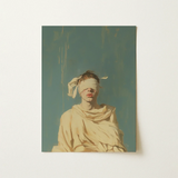 Blind Faith - Neoclassical Gay Saint Art Print / Canvas Rectangular Art Print Stylized Portrait Figure Blindfold Draped Neoclassical Gay