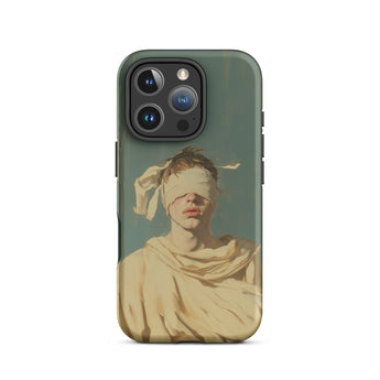 Blind Faith - Neoclassical Gay Saint Phone Case Iphone 16 Pro / Matte Phone Case Blindfolded Figure Neoclassical Gay Saint, Silk Divinity,