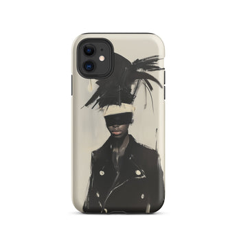 Blindside - Black Trans Leather Fashion Iphone Case, 11 / Matte, Phone Case Fashion Illustration