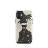 Blindside - Black Trans Leather Fashion Iphone Case, 12 Mini / Matte, Phone Case Artistic Portrait