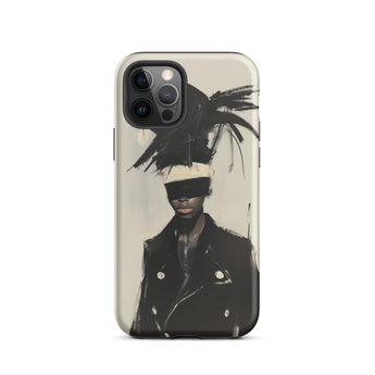 Blindside - Black Trans Leather Fashion Iphone Case, 12 Pro / Matte, Phone Case Artistic Design