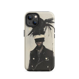 Blindside - Black Trans Leather Fashion Iphone Case, 14 / Matte, Iphone Case Artistic Blindfolded Figure