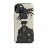 Blindside - Black Trans Leather Fashion Iphone Case, 14 Plus / Matte, Phone Case Artistic Figure
