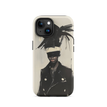 Blindside - Black Trans Leather Fashion Iphone Case, 15 / Matte, Phone Case Artistic Figure