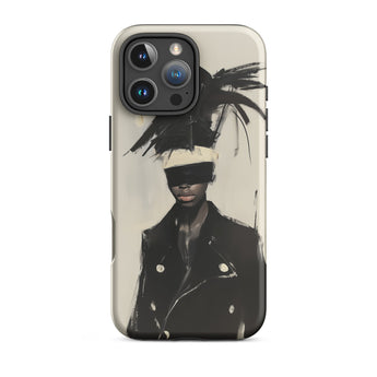 Blindside - Black Trans Leather Fashion Iphone Case, 16 Pro Max / Matte, Phone Case Fashion Illustration