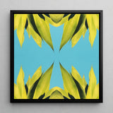In Bloom - Modern Succulent Photography Art Print / Canvas Square-framed Piece Symmetrical Abstract Design Vibrant Avant-garde, Trippy,