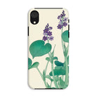 Blooming Hosta - Ohara Koson Floral Art Iphone Case, Xr / Matte, Phone Case Botanical Illustration Purple Flowers Green Leaves