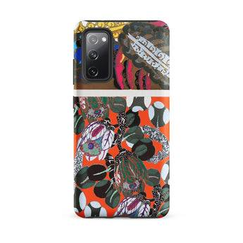 Bloomotifs - Edouard Benedictus Floral Art Phone Case Samsung Galaxy S20 Fe / Matte Vibrant Orange Phone Case Bold Artistic Pattern