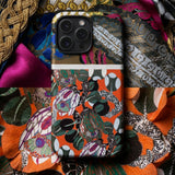 Bloomotifs - Edouard Benedictus Floral Art Phone Case Vibrant Orange Phone Case Adorned Intricate Botanical Animal Edouard Benedictus’s