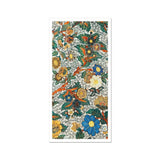 Blossomewhere - Antique Japanese Tapestry Art Print / Canvas Colorful Floral Wallpaper Pattern Blue Blooms Orange Citrus Blossomewhere Art