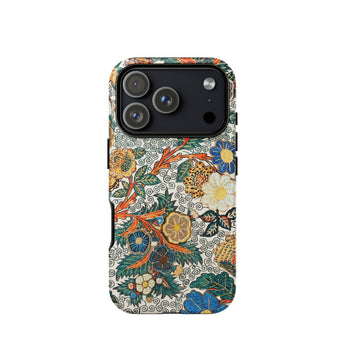 Blossomewhere - Antique Japanese Tapestry Phone Case Iphone 17 Pro / Matte Floral-patterned Mix Vibrant Colors Intricate Designs,
