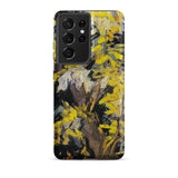 Blossoming Acacia - Vincent Van Gogh Phone Case Samsung Galaxy S21 Ultra / Matte Vibrant Yellow Black Abstract Floral Phone Case Bold