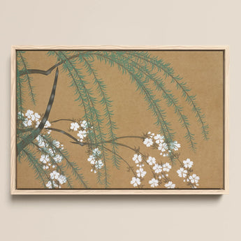 Blossoms from Momoyogusa - Kamisaka Sekka Art Print / Canvas, 17x12’’ / A3 / Natural Frame, Posters Prints & Visual Artwork, Toby Leon