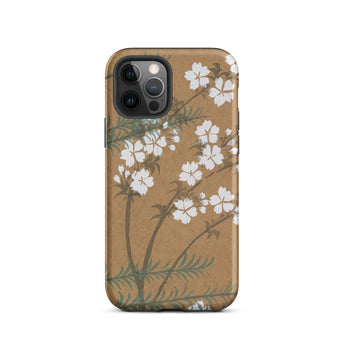 Blossoms from Momoyogusa - Kamisaka Sekka Phone Case Iphone 12 Pro / Matte Floral-patterned, Timeless Rinpa Artistry Mobile Cases