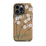 Blossoms from Momoyogusa - Kamisaka Sekka Phone Case Iphone 14 Pro Max / Matte Floral-patterned, Timeless Rinpa Artistry Mobile Cases