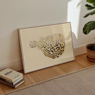 Blowfish - Luigi Balugani Sea Life Art Print, Framed Artwork Spotted Pufferfish Beige Black Tones