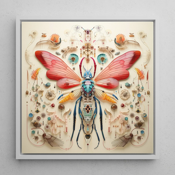 Blue Ball Damselfly - Alien Species Taxonomy Art Print / Canvas, Blue Ball Damselfly, Ball Damselfly Print, Revolutionizes Xenozoological