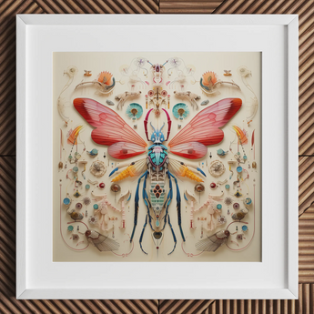 Blue Ball Damselfly - Alien Species Taxonomy Art Print / Canvas, Blue Ball Damselfly, Ball Damselfly Print, Revolutionizes Xenozoological