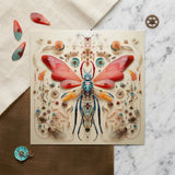 Blue Ball Damselfly - Alien Species Taxonomy Art Print / Canvas Vibrant Intricately Detailed Paper Sculpture Moth Translucent Red Blue Ball