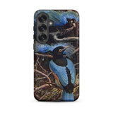 Blue Bird of Paradise - Henry Johnston Phone Case, Samsung Galaxy S25 Plus / Matte, Mobile Cases, Toby Leon