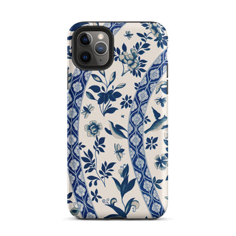 Blue Birds & Florals - Owen Jones Chinoiserie Phone Case, Iphone 11 Pro Max / Matte, Mobile Cases, Toby Leon