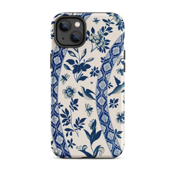 Blue Birds & Florals - Owen Jones Chinoiserie Phone Case, Iphone 14 Plus / Matte, Mobile Cases, Toby Leon