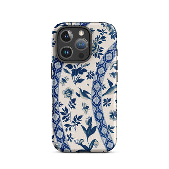 Blue Birds & Florals - Owen Jones Chinoiserie Phone Case, Iphone 16 Pro / Matte, Mobile Cases, Toby Leon