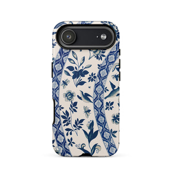 Blue Birds & Florals - Owen Jones Chinoiserie Phone Case, Iphone 17 Air / Matte, Mobile Cases, Toby Leon