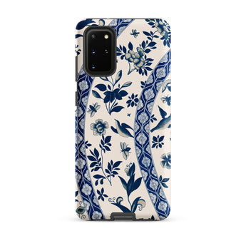 Blue Birds & Florals - Owen Jones Chinoiserie Phone Case, Samsung Galaxy S20 Plus / Matte, Mobile Cases, Toby Leon