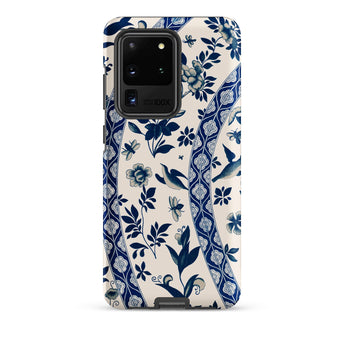 Blue Birds & Florals - Owen Jones Chinoiserie Phone Case, Samsung Galaxy S20 Ultra / Matte, Mobile Cases, Toby Leon