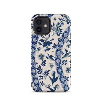 Blue Birds & Florals - Owen Jones Chinoiserie Phone Case Iphone 12 / Matte Floral Patterned Phone Case Owen Jones Chinoiserie, Chinoiserie