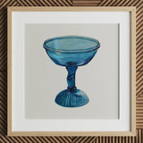 Blue Compote Glass - Edward White jaren 1930 kunstdruk / Canvas, 12x12’’ / 31x31cm / Naturelle lijst / Passe-partout, Posters, prints & visuele kunstwerken,