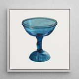 Blue Compote Glass - Edward White 1930s Art Print / Canvas, 12x12’’ / 31x31cm / Frame, Posters Prints & Visual Artwork, Toby Leon