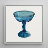 Blue Compote Glass - Edward White 1930s Art Print / Canvas Translucent Coupe-style Goblet Fluted Base Ornate White’s, Prints