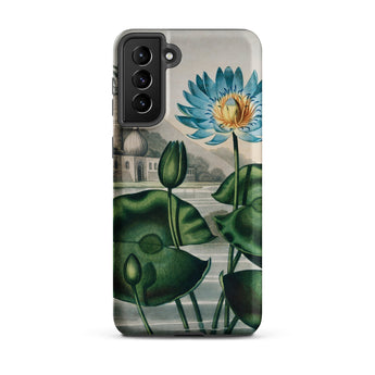 Blue Egyptian Water Lily - Robert John Thornton Phone Case Samsung Galaxy S21 Plus / Matte Phone Case Vintage-style Illustration Blue Lotus